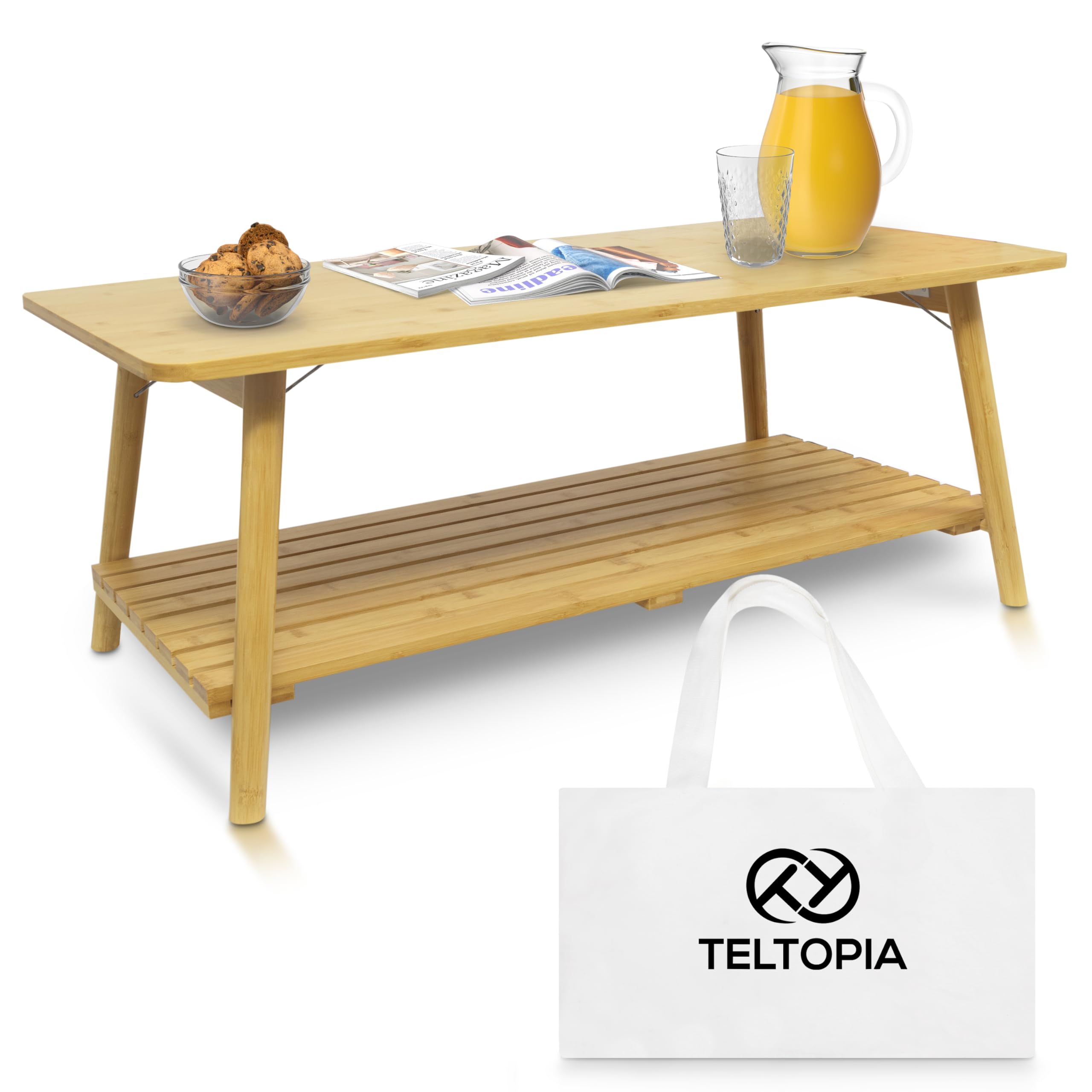 Amazon.com: TelTopia Compact Folding Coffee Table – Foldable